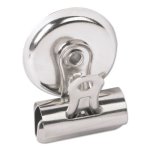 Universal Bulldog Magnetic Clips, 1-1/4 Wide, Nickel-Plated, 18 Clips (UNV31260)