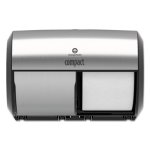 Georgia Pacific Professional Compact Coreless Side-by-Side 2-Roll Dispenser, 11 x 7.4 x 7.4, Stainless Steel (GPC56796A)