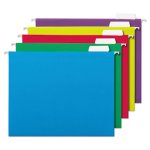 Universal Hanging File Folders, 1/5 Tab, Letter, Assorted, 25 Folders (UNV14121)