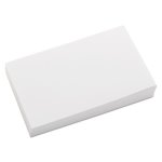 Universal Unruled Index Cards, 3 x 5, White, 100/Pack (UNV47200)