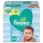 Pampers Complete Clean Baby Wipes, 1 Ply, Baby Fresh, 504/Pack (PGC75614)