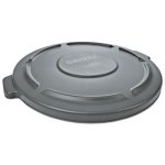 Rubbermaid 2654 Brute 55 Gallon Container Round Lid, Gray (RCP265400GY)