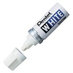 Pentel Permanent Marker, Broad Tip, Quick-Drying, White, 1 Each (PEN100W)