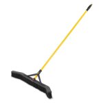 Rubbermaid 2018728 Maximizer 36" Push-to-Center Broom, Yellow/Black (RCP2018728)