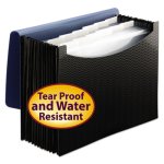 Smead Expanding File Folder, 12 Pockets, Poly, Letter, Black/Blue (SMD70863)