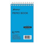 Ampad Wirebound Pocket Memo Book, Narrow Rule, 3 x 5, 50 Sheets/Pad (TOP25093)
