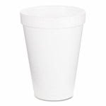 Dart Drink Foam Cups, 12 oz, White, 1000 Cups/Carton (DCC12J16)