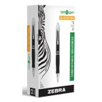 Zebra GR8 Retractable Gel Pen, Black Ink, Medium, Dozen (ZEB42610)