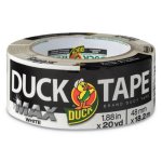 Duck MAX Duct Tape, 1.88" x 20 yds, 3" Core, White (DUC241620)