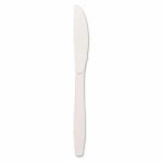 Dixie Plastic Cutlery, Heavy Mediumweight Knives, White, 1000/Carton (DXEKM217)