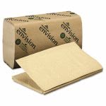 Envision Single Fold Paper Towels, Brown, 4,000 Towels (GPC 235-04)