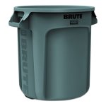 Rubbermaid 2610 Brute 10 Gallon Trash Can, Gray, 1 Each (RCP2610GRA)