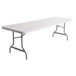 Alera Resin Rectangular Folding Table, 96 x 30 x 29, Platinum (ALE65601)