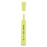 Universal Desk Highlighter, Chisel Tip, Neon Yellow, 12 Markers (UNV08861)