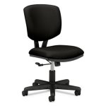 Hon Volt Series Task Chair, Armless, Fabric/Plastic, Black, Each (HON5701GA10T)