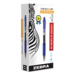Zebra Sarasa Retractable Gel Pen, Blue Ink, Medium, Dozen (ZEB46820)