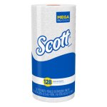 Scott Mega Roll 1-Ply Kitchen Towels, 128 Sheets/Roll, 20 Rolls (KCC41482)