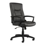 Alera YR Series Executive High-Back Swivel/Tilt Leather Chair, Black (ALEYR4119)