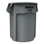 Rubbermaid Brute 55 Gallon Vented Round Trash Can, Gray, Each (RCP265500GY)