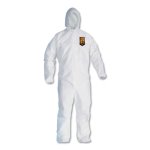 Kleenguard A30 Elastic-Back and Cuff Hooded Coveralls, White, 2X-Large, 25/Carton (KCC46115)