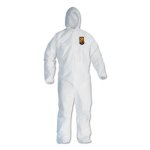Kleenguard A40 Elastic-Cuff, Ankle, Hooded Coveralls, 3X-Large, White, 25/Carton (KCC44326)