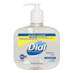 Dial Antimicrobial Soap for Sensitive Skin, 16 oz, 12 Pump Bottles (DIA80784)