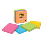 Post-it Super Sticky Notes, 3 x 3, 5 Jewel Colors, 5 90-Sheet Pads (MMM6545SSUC)