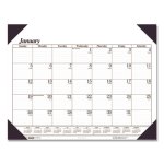 Doolittle Monthly Desk Pad Calendar, 18-1/2 x 13, Black & White, 2020 (HOD0124)