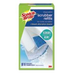 Scotch-brite Disposable Toilet Scrubber Refill, Blue/White, 10/Pack (MMM558RF)