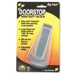 Master Caster Big Foot Doorstop, No-Slip Rubber Wedge, Gray (MAS00941)