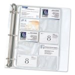C-Line Business Card Holder Binder Pages, 8 1/8 x 11 1/4, 10 Pages (CLI61217)