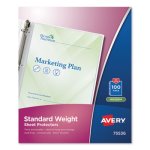 Avery Top-Load Sheet Protectors, Letter, Semi-Clear, 100 per Box (AVE75536)