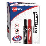 Avery MARK A LOT Large Desk-Style Permanent Marker, Asstd, 24 Markers (AVE98088)