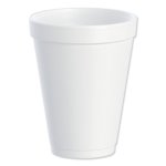 Dart Foam Drink Cups, 12-oz., White, 40 - 25ct Bags/Carton (DCC12J12)