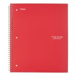 Five Star Wirebound Notebook, College Rule, 100 Sheets, Red (MEA72053)