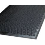 Guardian Outdoor Rubber Scraper Mat, Polypropylene, 48"x72", Black (MLL14040600)