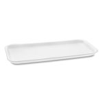 Pactiv #10S Supermarket Tray, 1-Compartment, White, 500 Trays (PCT0TF110S00000)