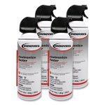 Innovera Compressed Air Duster Cleaner, 10 oz Can, 4/Pack (IVR10014)