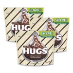 Hershey's HUGS Candy, Milk Chocolate with White Creme, 1.6 oz Bag, 3 Bags/Pack (GRR24600404)