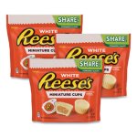 Reese's Peanut Butter Cups Miniatures Share Pack, White Creme, 10.5 oz Bag, 3 Bags/Pack (GRR24600436)