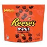 Reese's Peanut Butter Cups Unwrapped Miniatures, Resealable Bag, 7.6 oz Bag, 4/Pack (GRR24600408)