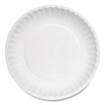 AJM Packaging Uncoated Paper Plates, 6", White, Round, 1000 Plates (AJMPP6AJKWH)