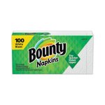 Bounty 34884 1-Ply Quilted Napkins, White, 100 Napkins (PGC34884PK)