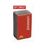 Universal Wirebound Memo Books, 3 x 5, White, 12 50-Sheet Pads/Pack (UNV20435)