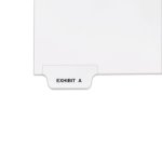 Avery Legal Bottom Tab Dividers, Exhibit A, Letter, 25 Tab Dividers (AVE11940)