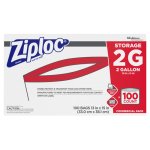 Ziploc 2 Gallon Double Zipper Food Storage Bags, 100 Bags (SJN682253)