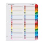 OneStep Printable Table of Contents/Dividers, 8-1/2 x 11, 52 Dividers (CRD60990)