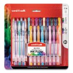 Uni-ball Gel Pens, Ultra Micro & Medium Points, Asstd Ink, 24 Pens (UBC2004056)