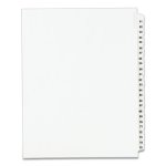 Avery-Style Legal Side Tab Dividers, Title: 51-75, White, 1 Set (AVE01332)
