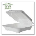 Eco-Products Clamshells, 1-Compartment, 9"x9"x3", 200 Clamshells (ECOEPHC91NFA)